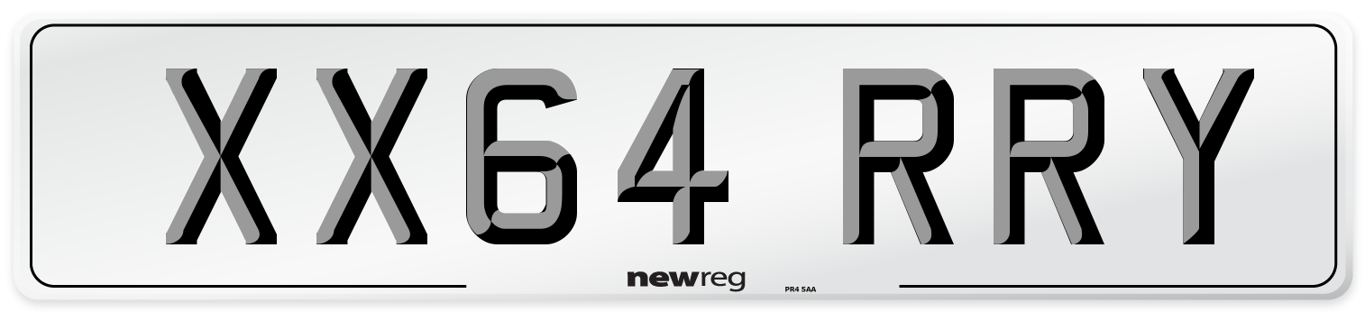 XX64 RRY Number Plate from New Reg